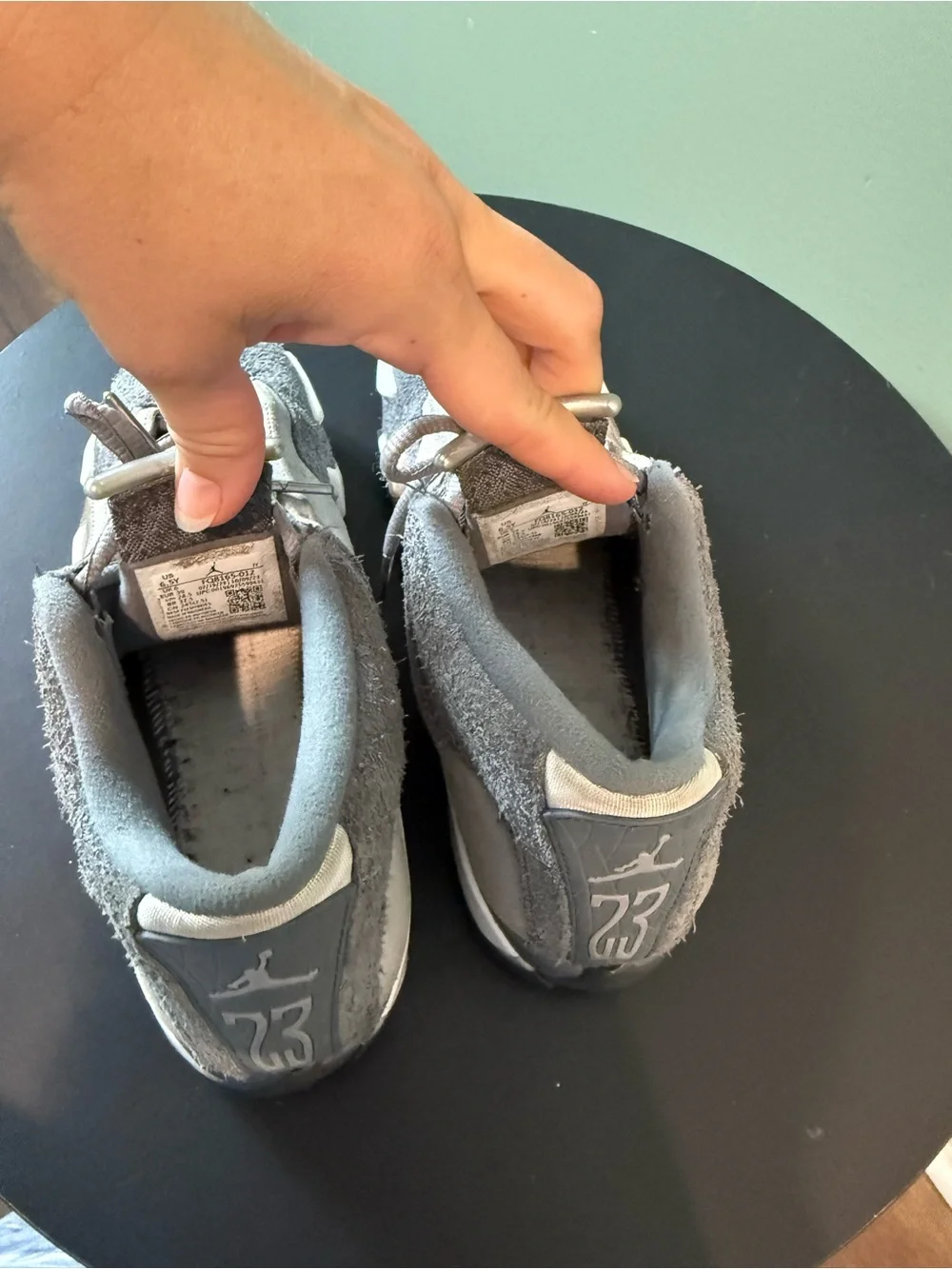 Jordan Low-Top Sneakers in Light Grey and White